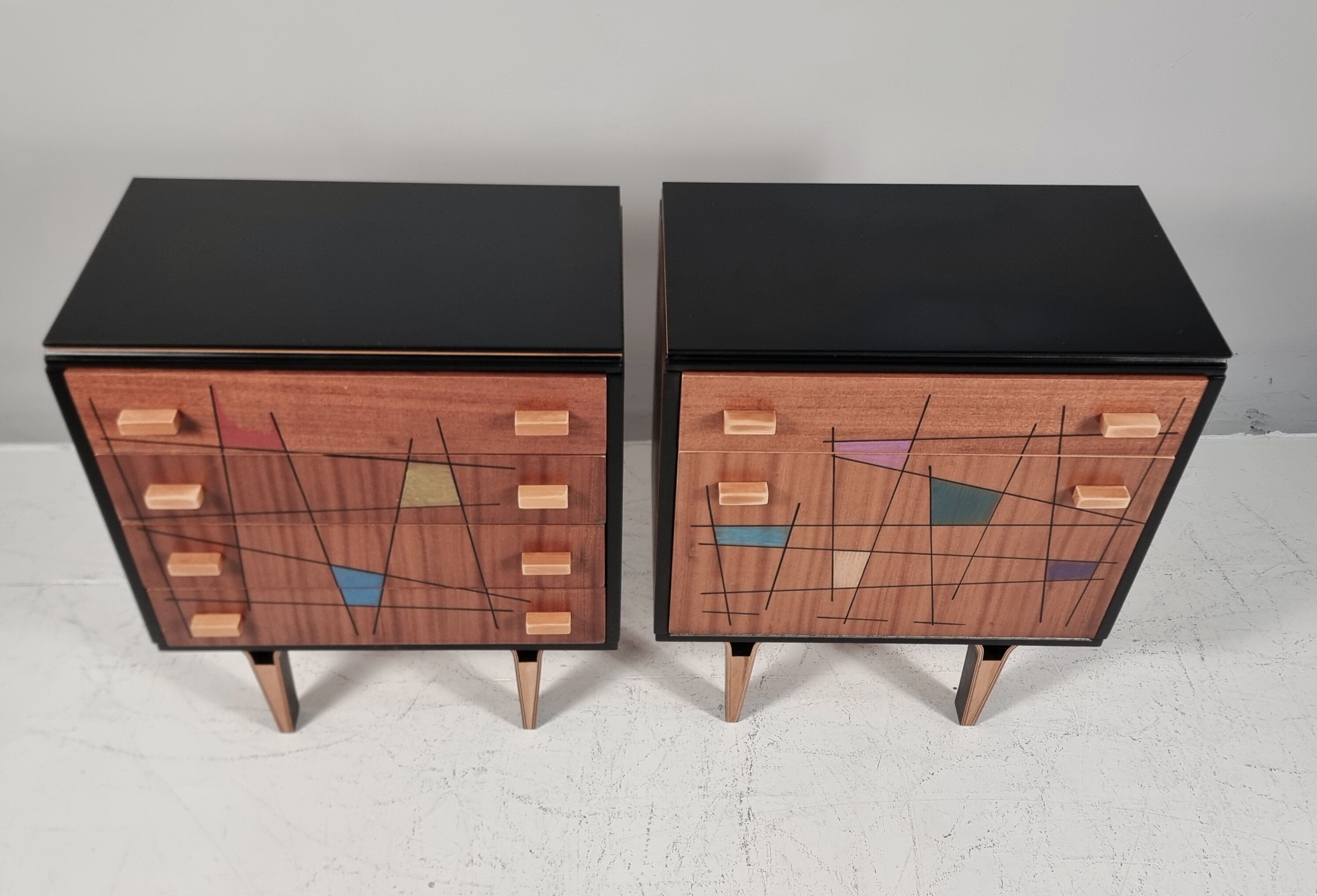 Tables de chevet, années 1970, ensemble de 2