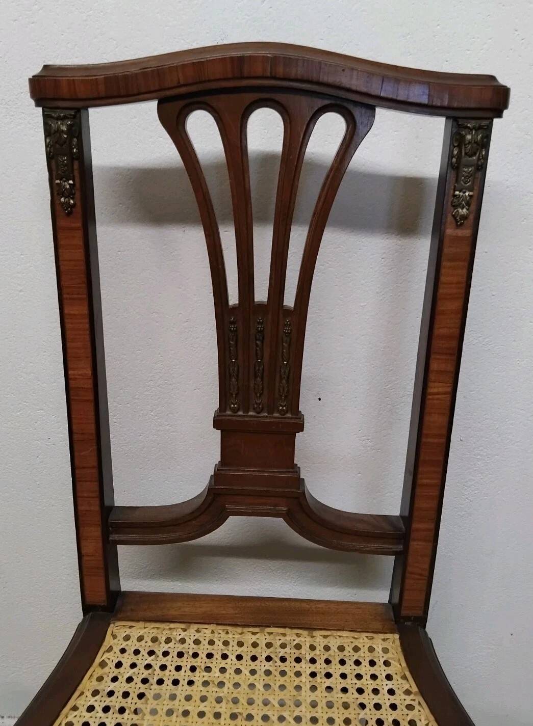 Antique Louis XVI Style Chair with Caned Seat