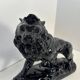 Polished Black Terracotta Lion Art Deco Italian, 1930s