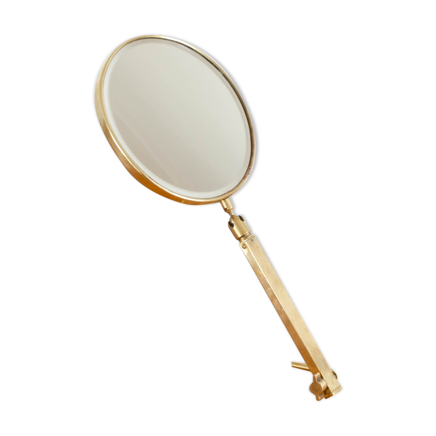 Old brass double sided mirror, France, Circa 1950