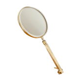 Ancien miroir double face en laiton, France, circa 1950