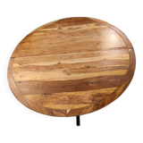 Round walnut table