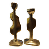 Pair of large candlesticks by David Marshall