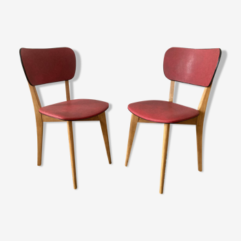 Pair of red skai chairs
