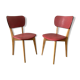 Pair of red skai chairs