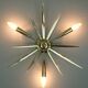 1950s mid century sputnik 3-light brass ceiling light