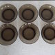 6 hollow smoked glass plates