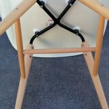 Beige shell armchair, beech legs from Kare Design vintage 1990
