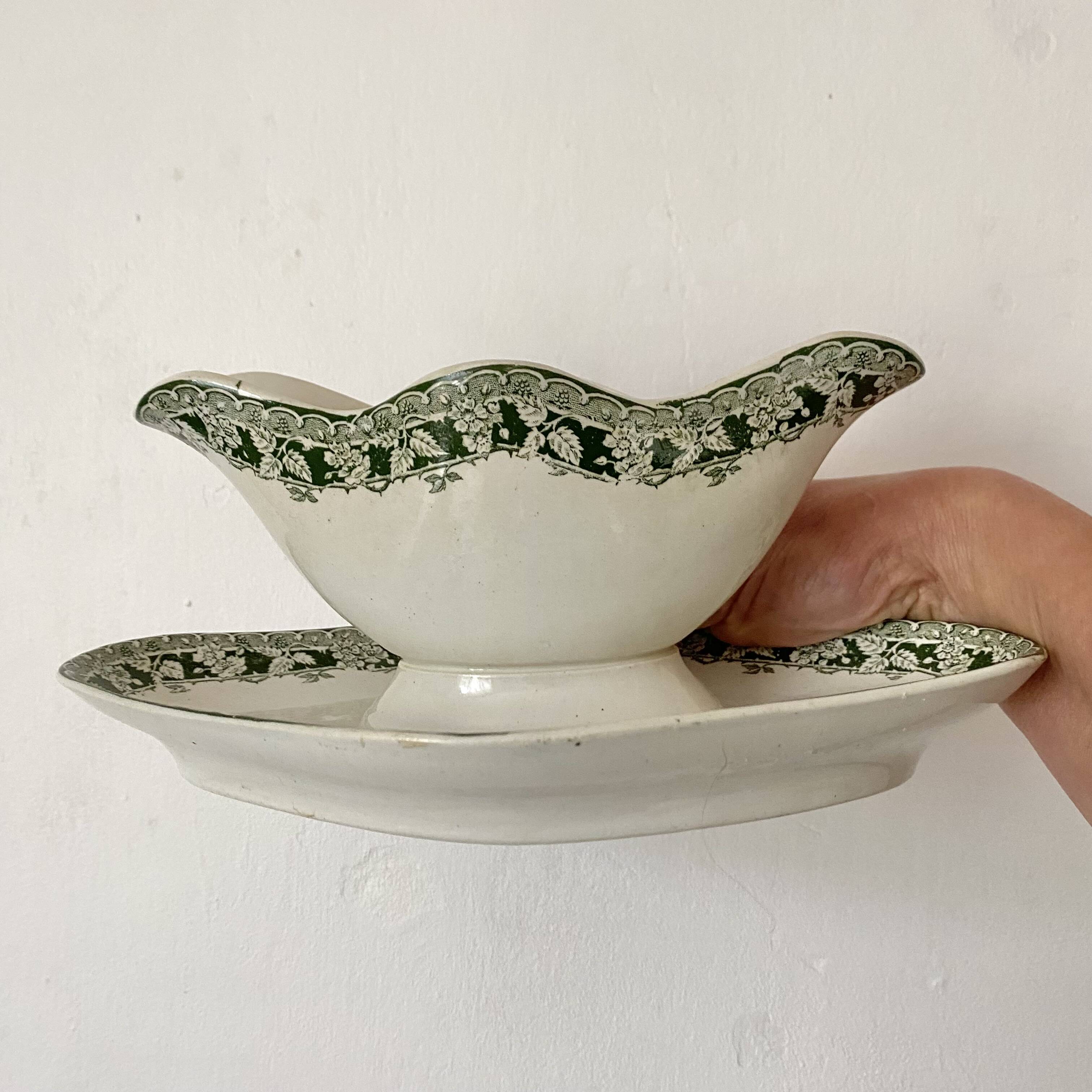 St Amand "mulberry" ironstone sauceboat