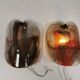 Glass wall lamps designed by per lutken for holmegaard Denmark 1970s