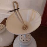 Duo white opaline pendant light