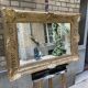 Large gilded Napoleon III mirror – late 19th century – restored, new glass