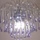 The Purple Crown, LArge Size Murano Chandelier Purple and Crystal Drops, 19