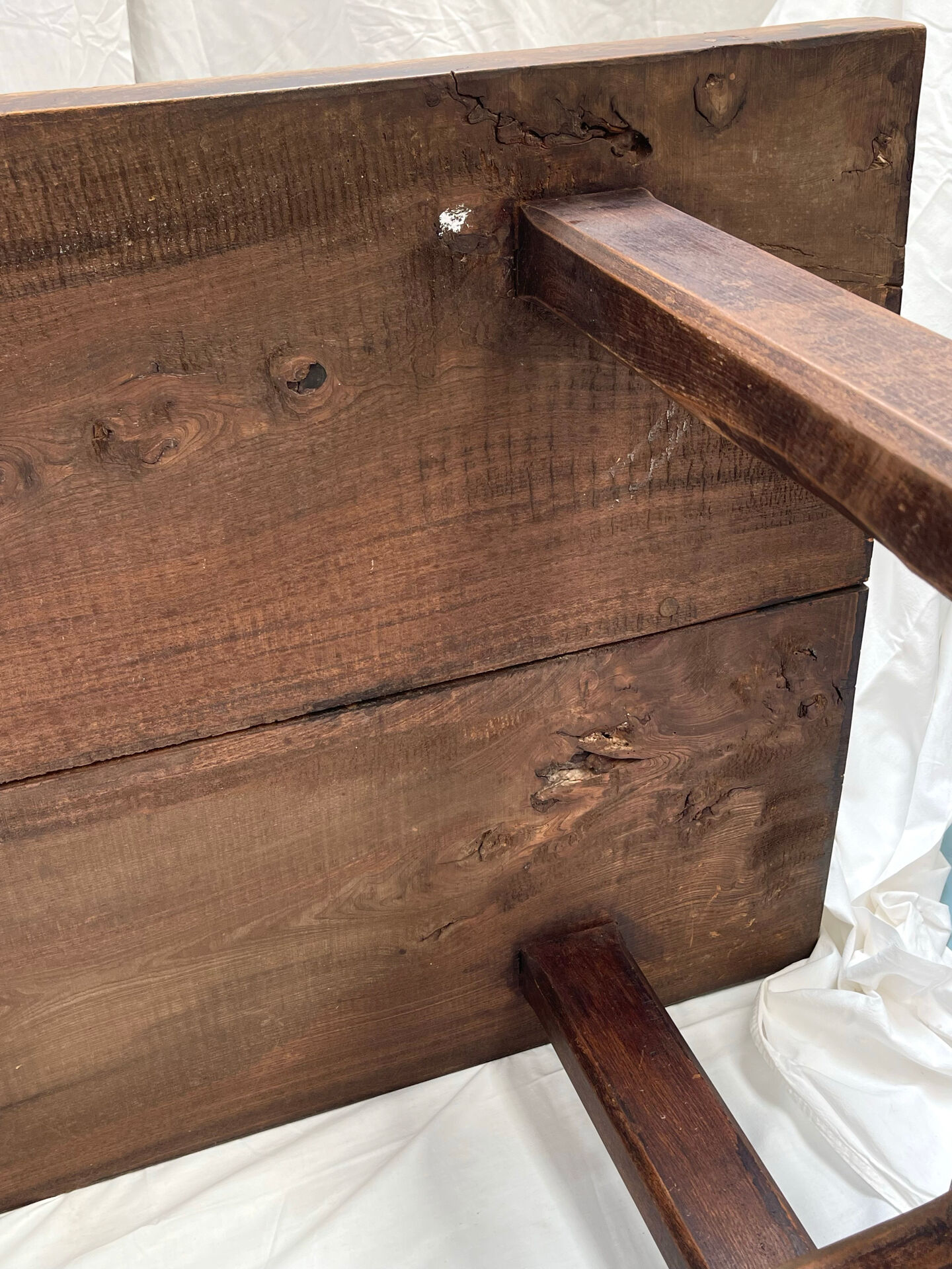 Solid elm farmhouse table