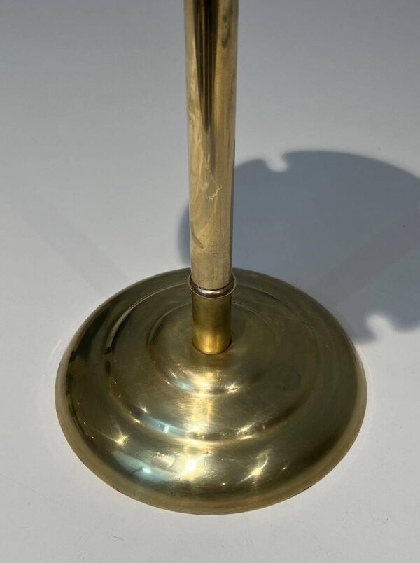 Nécessaire de Feu Design en Métal Laqué Noir et Laiton Poli. France. Vers 1