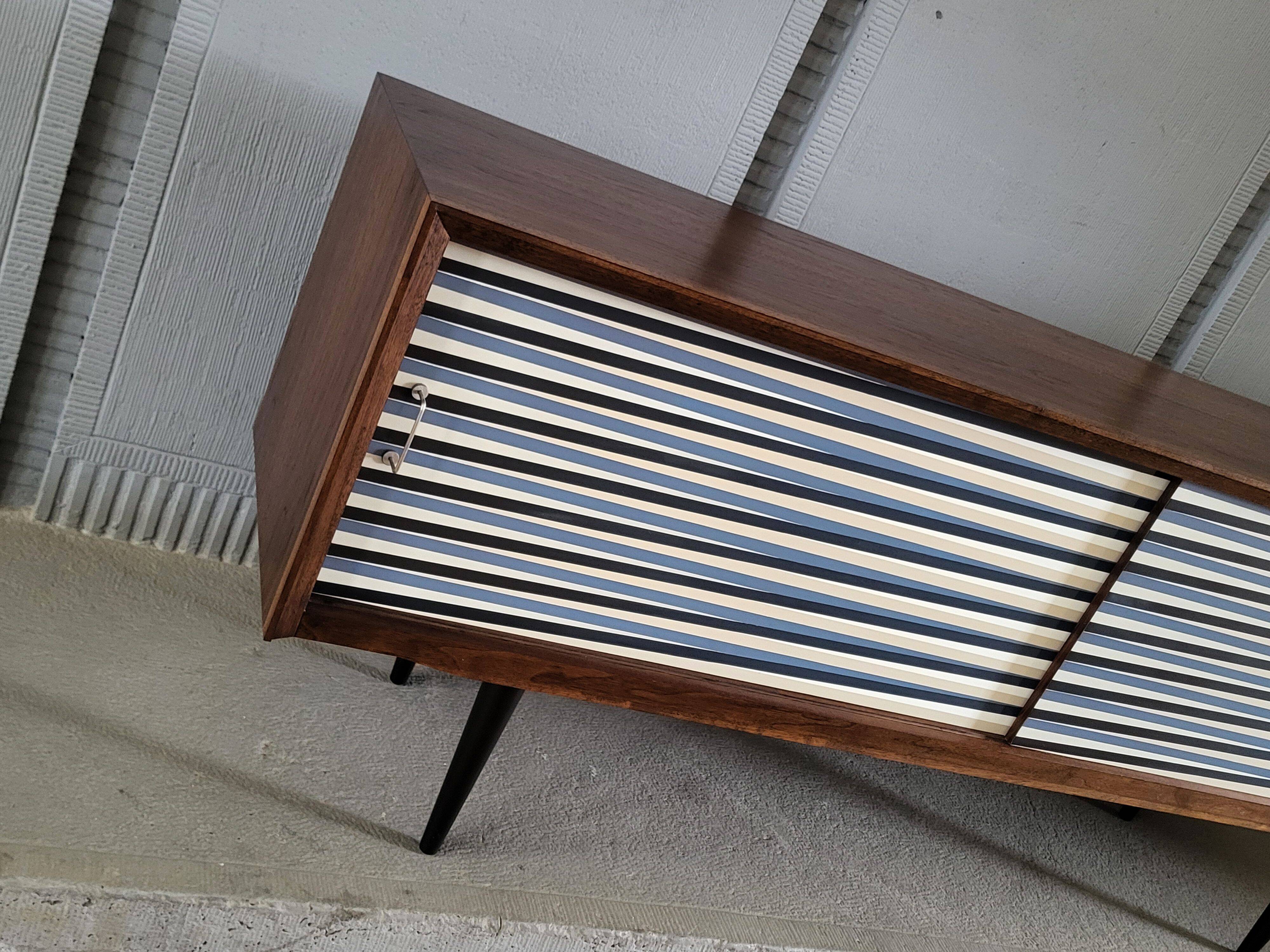 Vintage walnut wooden sideboard, 1960s, colour