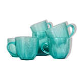 Mint green tea or coffee cups