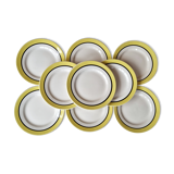 Set of 9 dessert plates Dinard de Digoin