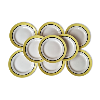 Set of 9 dessert plates Dinard de Digoin