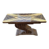 Art Deco console, "S" shaped foot with pattern