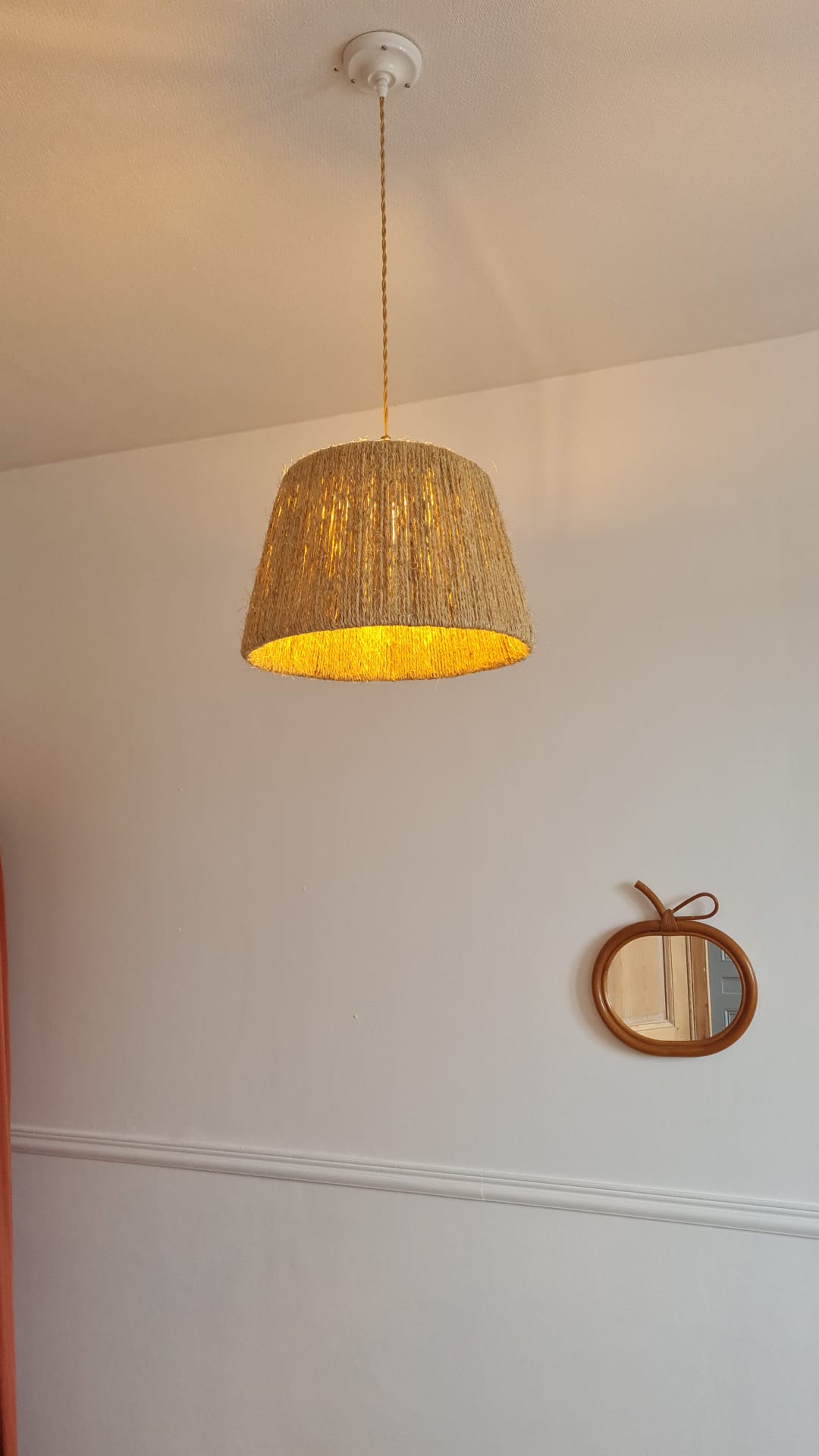 Suspension en corde naturelle vintage