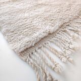 Moroccan Berber carpet M'rirt ecru with colorful patterns 298x202cm