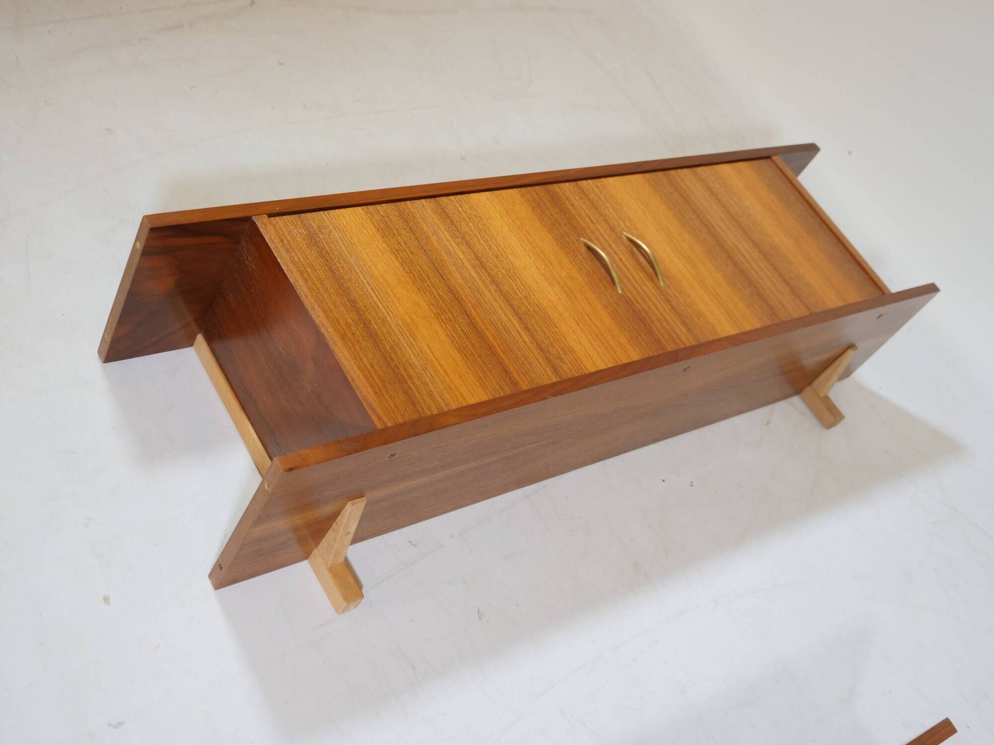 1960s Vintage Wall Shelves Walnut
