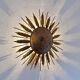 Hollywood Regency Old Sun Golden Flush Mount Light Es