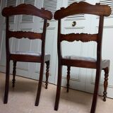 Pair of English Mahogany Sheraton Side Chairs, 1830s