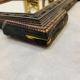 Mirror "tramp art" folk art 103 x 76 cm.