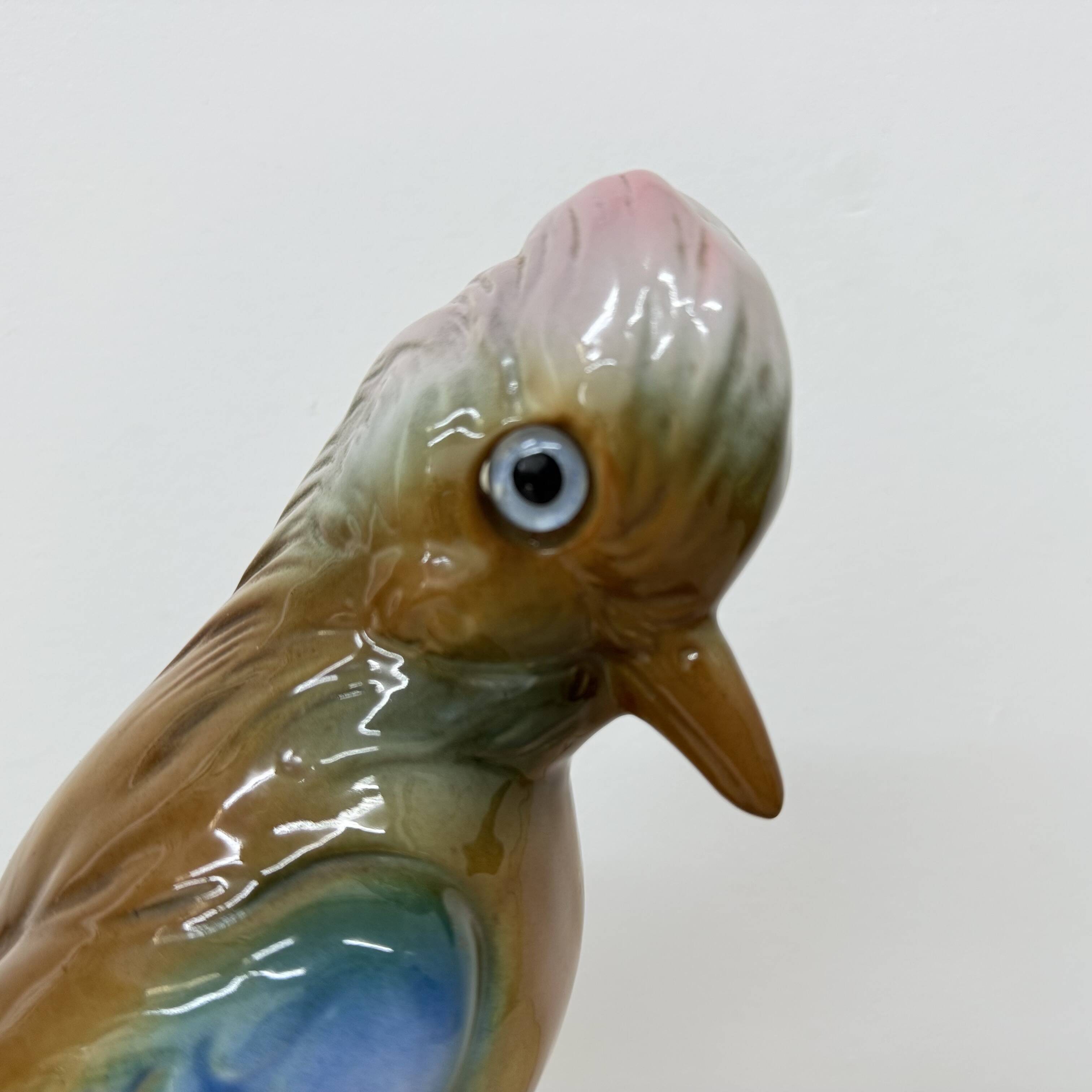 Vintage porcelain Parfume lamp bird , 1950s