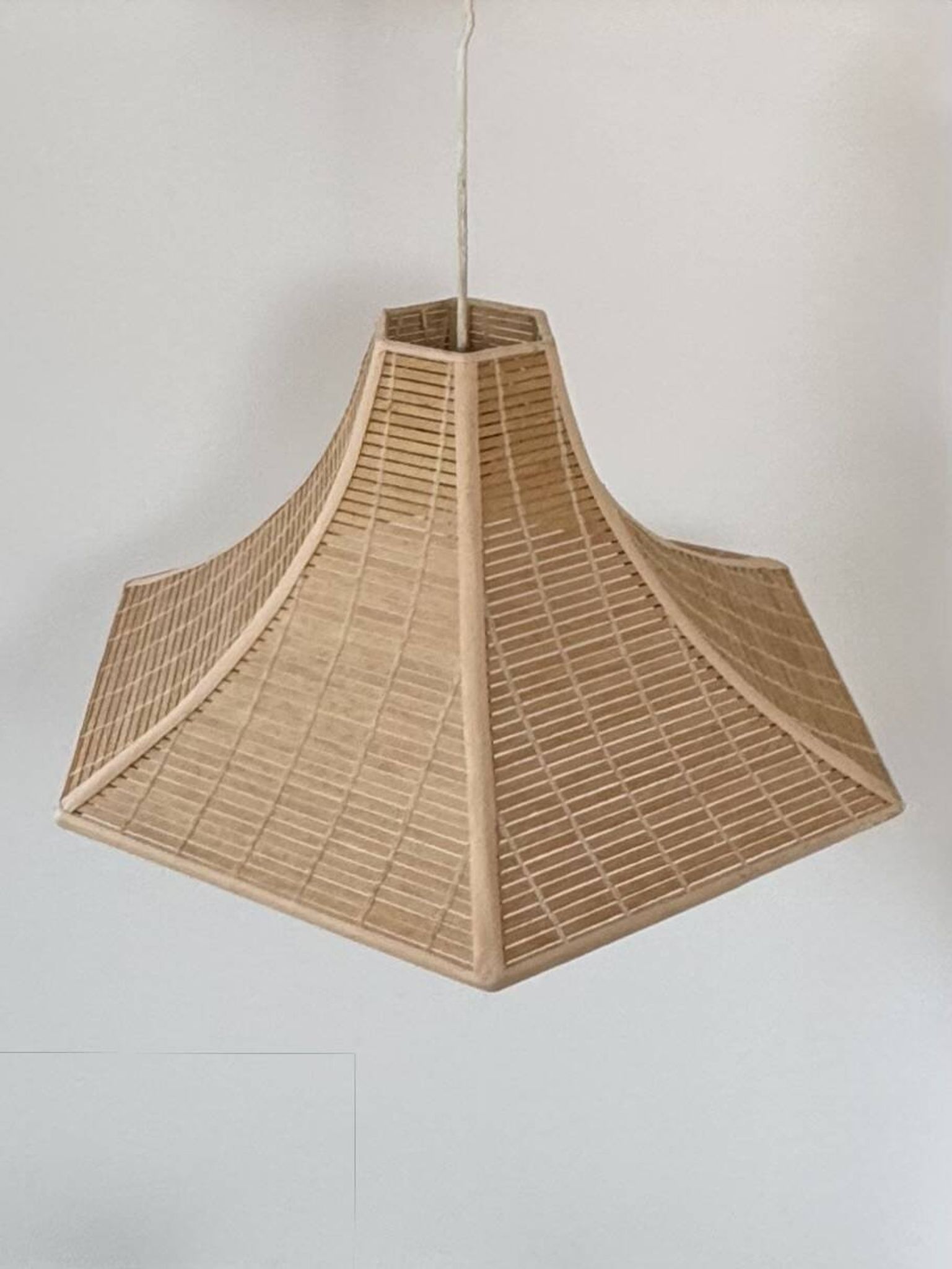 Vintage suspension, wooden slats, France, 1980.