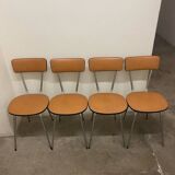 4 chaises en skaï / simili cuir