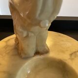 Empty vintage pocket elephant in carved marble from the 70s