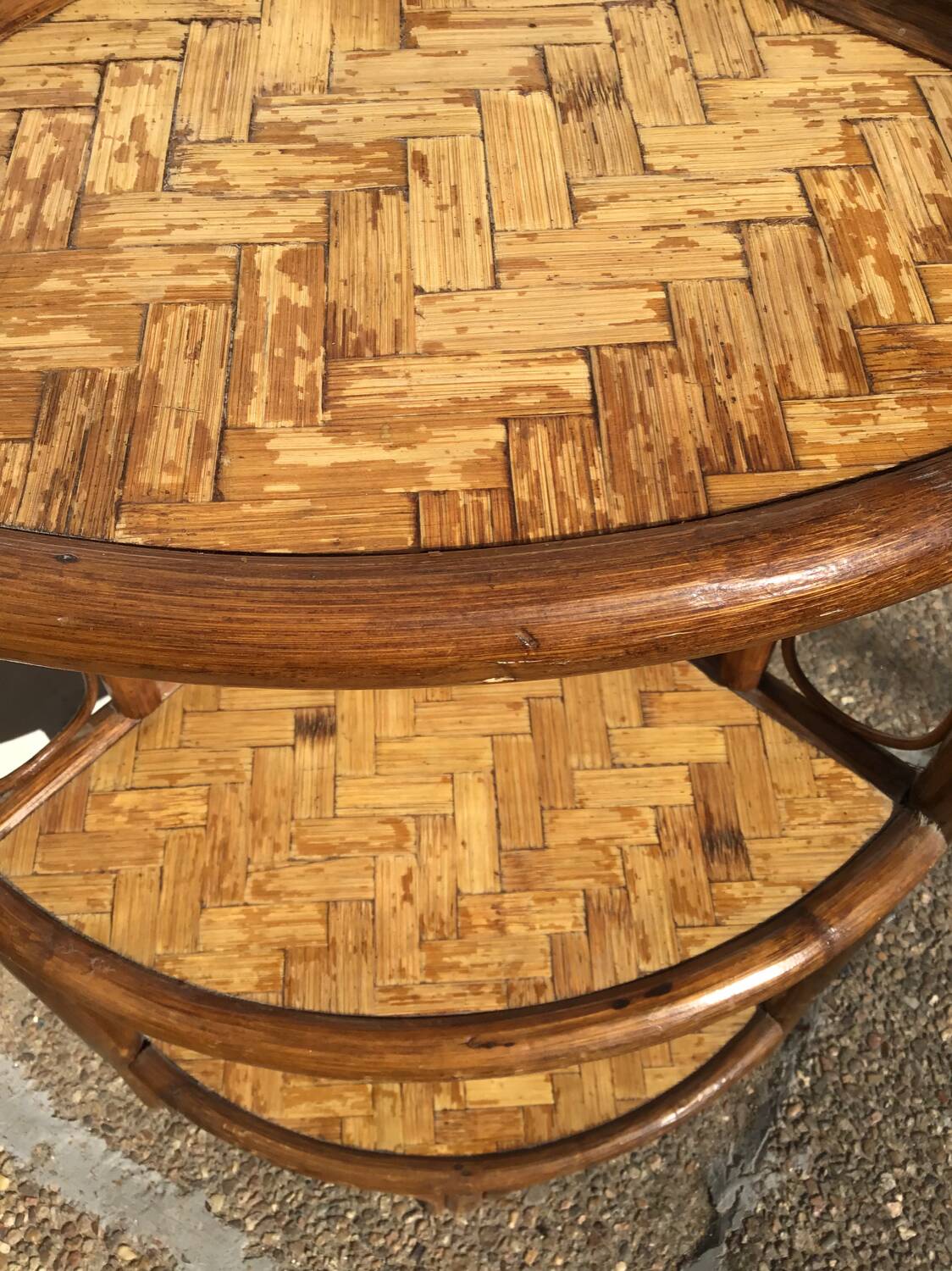 Rattan corner unit