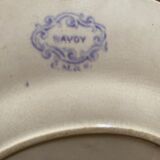 Two plates serve lavender-colored iron earth.