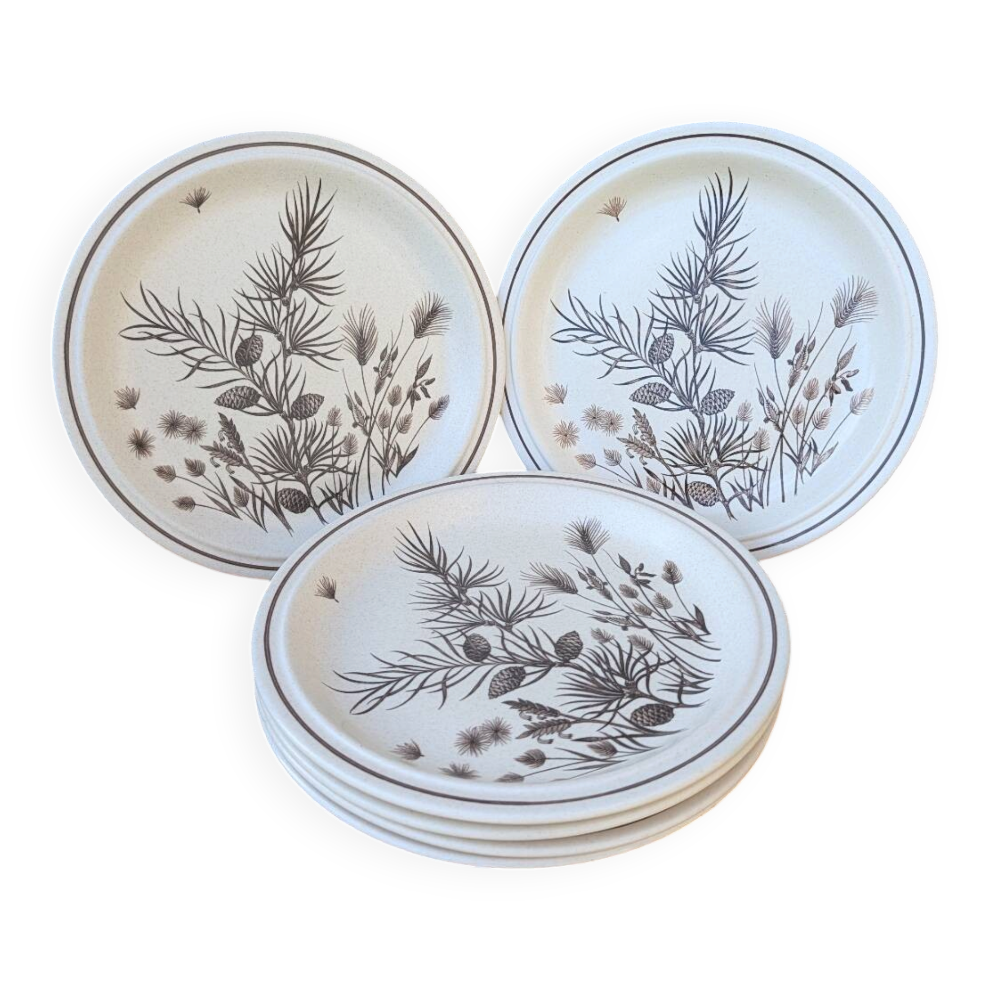 Assiettes Pinewood Grindley Angleterre années 70