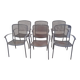 6 vintage garden armchairs iron metal chairs