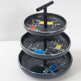 Vintage 1950 ceramic aperitif serving tray