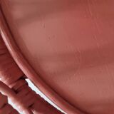 Terracotta rattan and wicker shelf