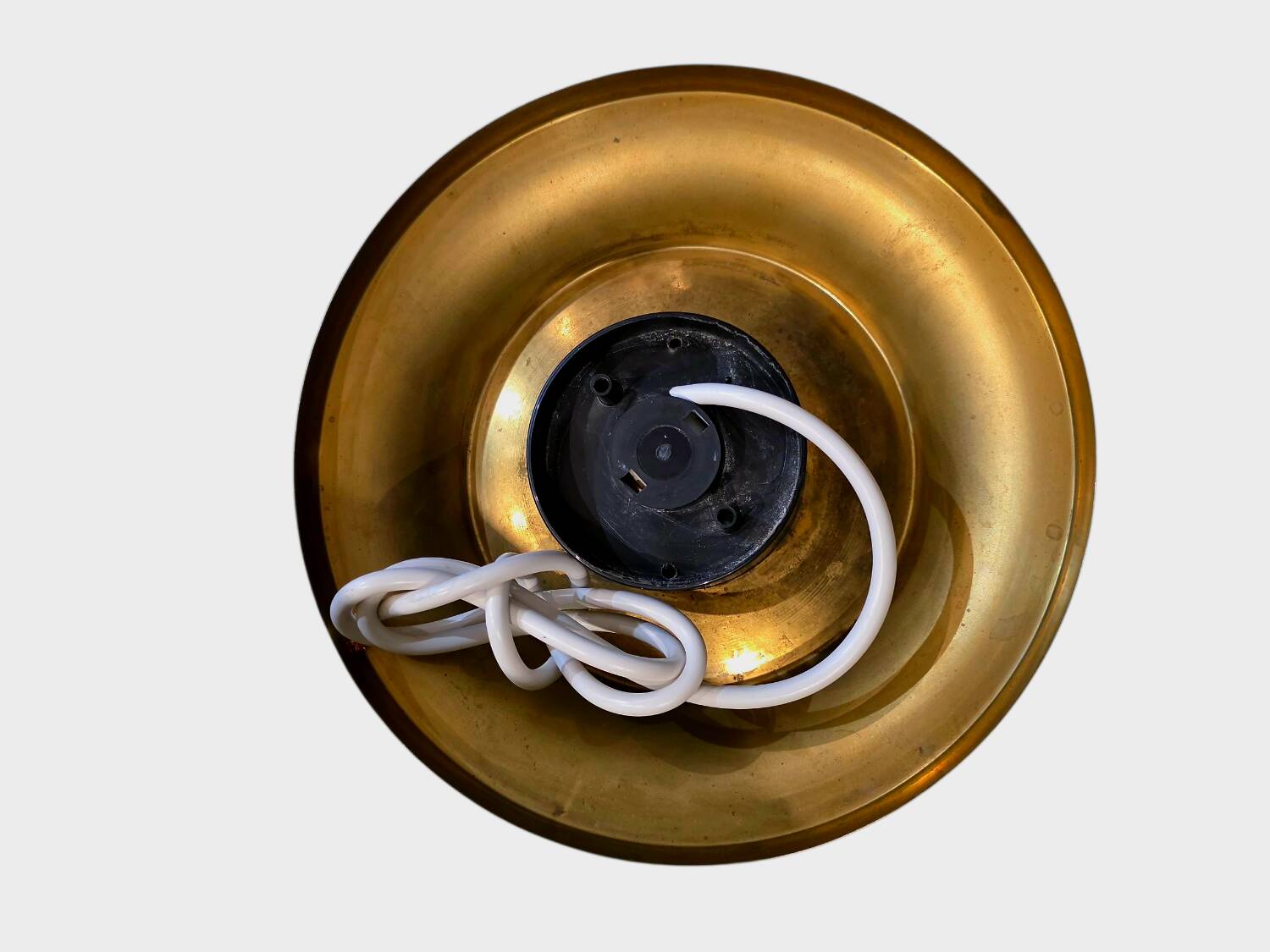 Vintage Austrian wall light in amber bubble glass