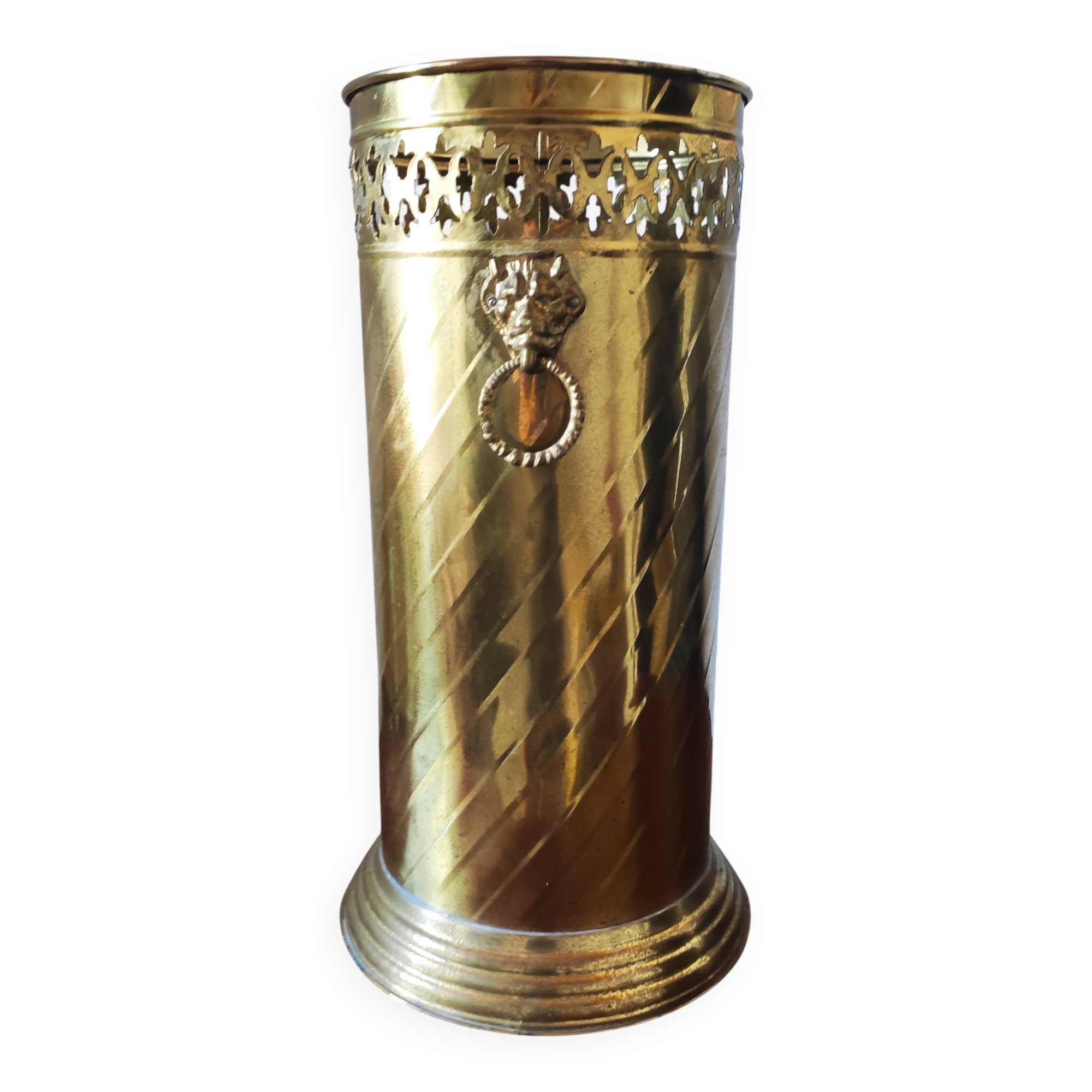 Vintage gold umbrella stand