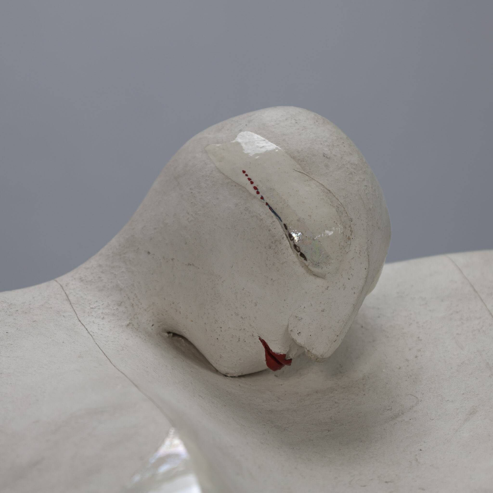Sculpture féminine céramique expressive par Evelyn van Baarda, Pays-Bas, 1981