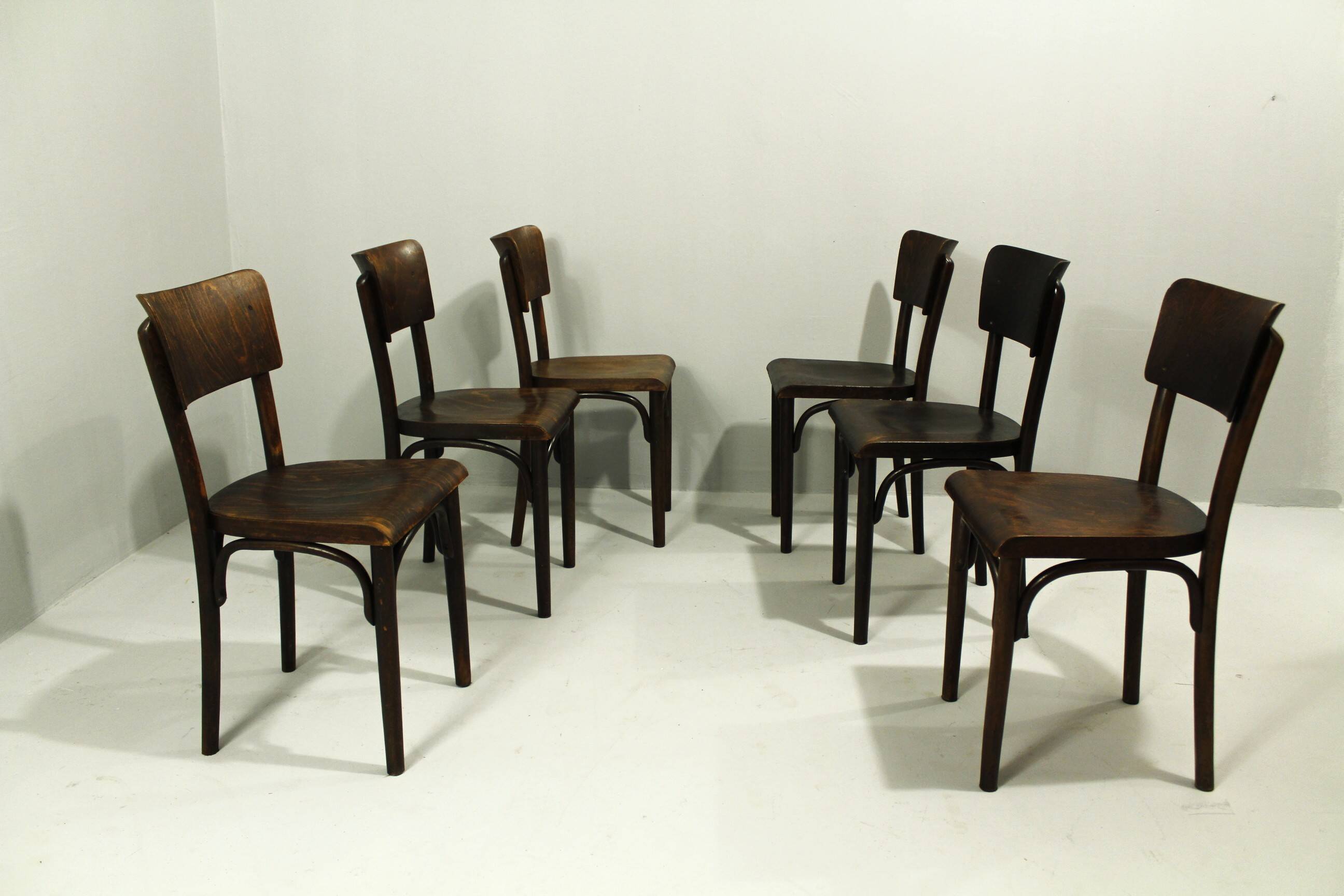 Pub Chairs from Thonet, 1930s, Set of 6