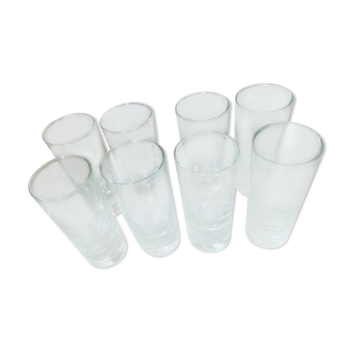 Série de huit verres à liqueur "tube"
