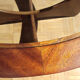 Table basse Astro ronde en teck 1960