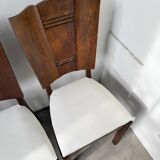 Set 6 chaises art déco chêne 1940