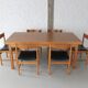 Dining set in natural oak by Meubelatelier Vanda, 1970s