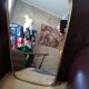Asymmetric mirror shape free vintage brass 36x57cm