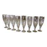 Set of 8 champagne flutes